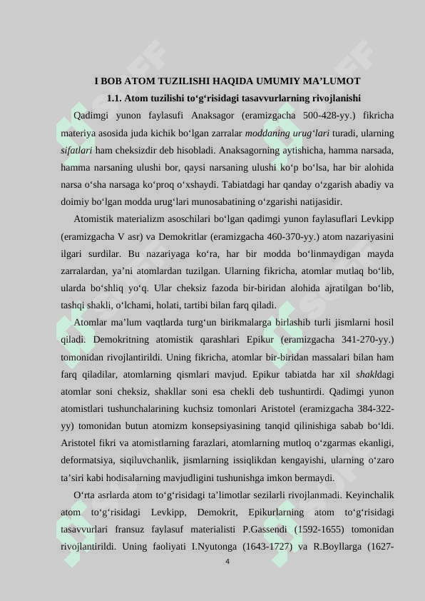 Atom tuzilishi va uning modellari 4