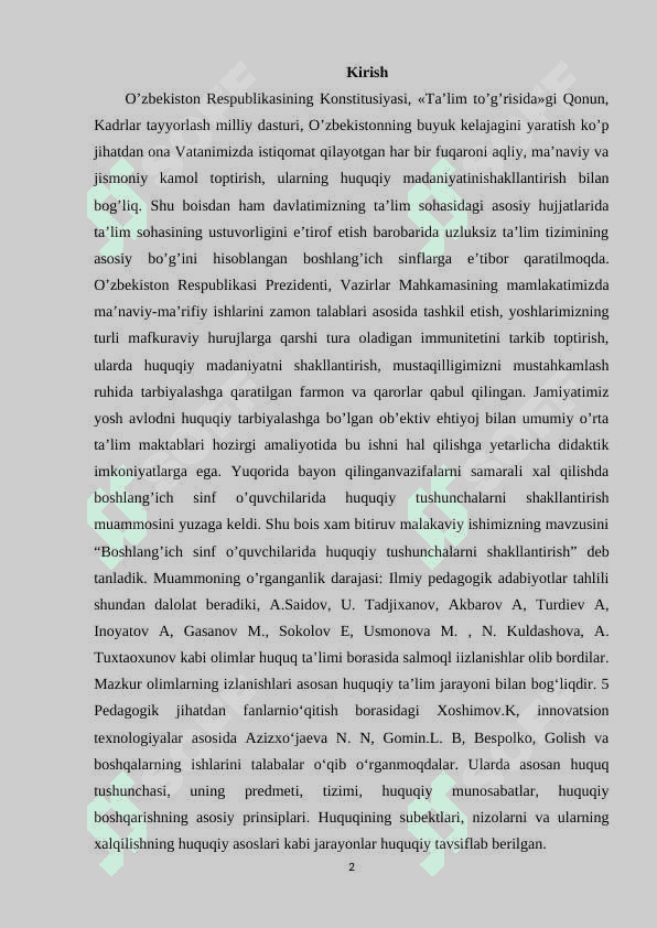 DAVLAT RAMZLAR BOSHLANG`ICH SINF O`QUVCHILARIGA XUQUQIY TARBIYA BERISH VOSITASI SIFATIDA 2