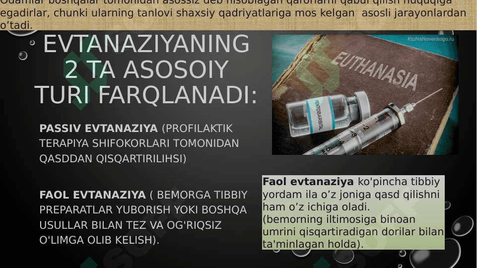 Xozirgi zamon tibbiyotida yatrogeniya va evtanaziya muammolari 4