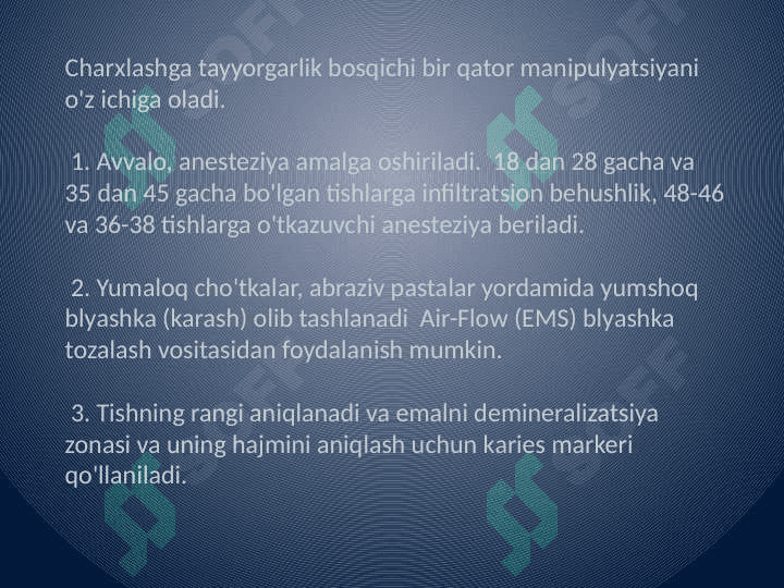 V sinf karioz kovaklarni charxlash va plombalash 5