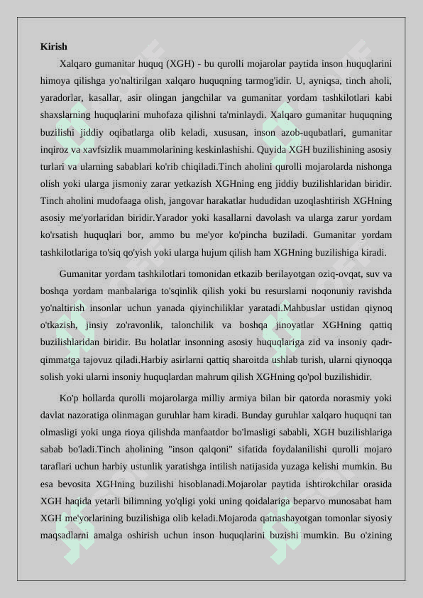 Xalqaro gumanitar xuquq meyorlari buzilishi va sabablari 24 2
