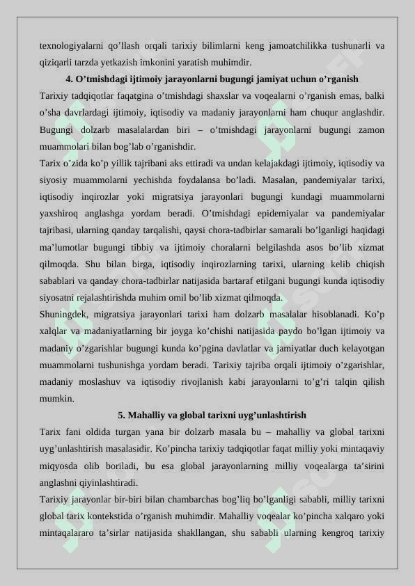 Erkin fikr va yondashuvga asoslangan  Tarix fanining dolzarb masalalari  mavzusida maqola tayyorlash 24 4