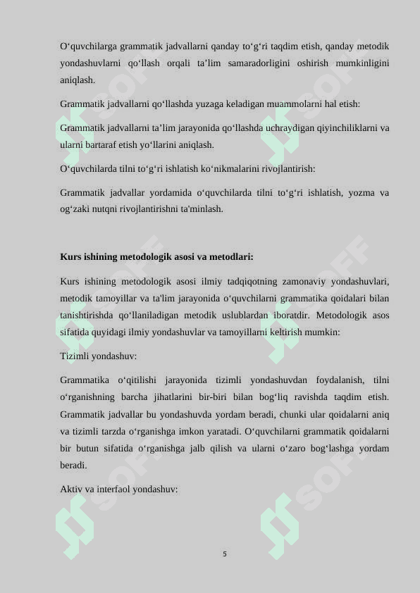 Ona tili taʼlimida grammatik jadvallardan foydalanish 5