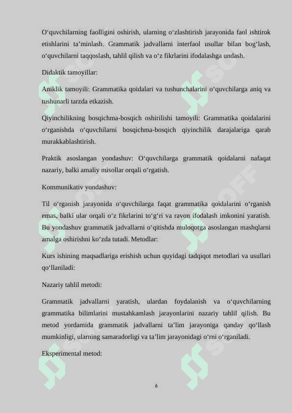 Ona tili taʼlimida grammatik jadvallardan foydalanish 6