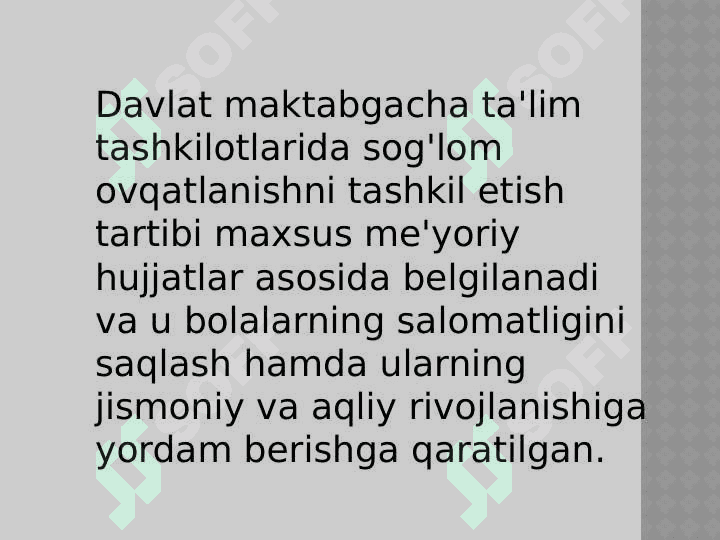 Maktabgacha ta`lim tashkilotlarida bolalarni xavfsiz va sifatli ovqatlanishini tashkil etilishiga oid gigiyenik talablar 2