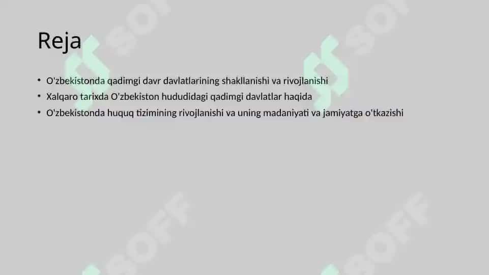 O'zbekiston hududida qadimgi davr davlati va huquqi 2