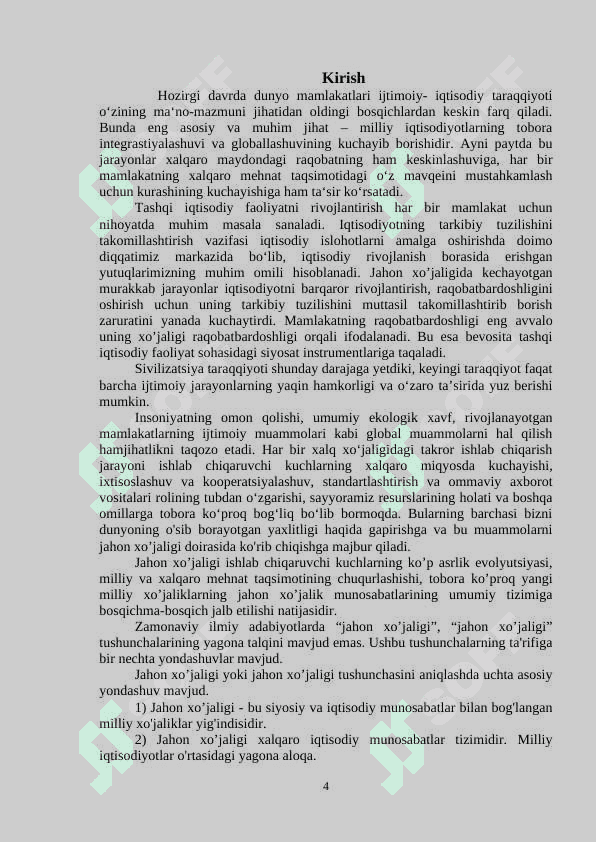 JAHON XOʻJALIGI TARAQQIYOTINING XOZIRGI ZAMON XUSUSIYATLARI 4