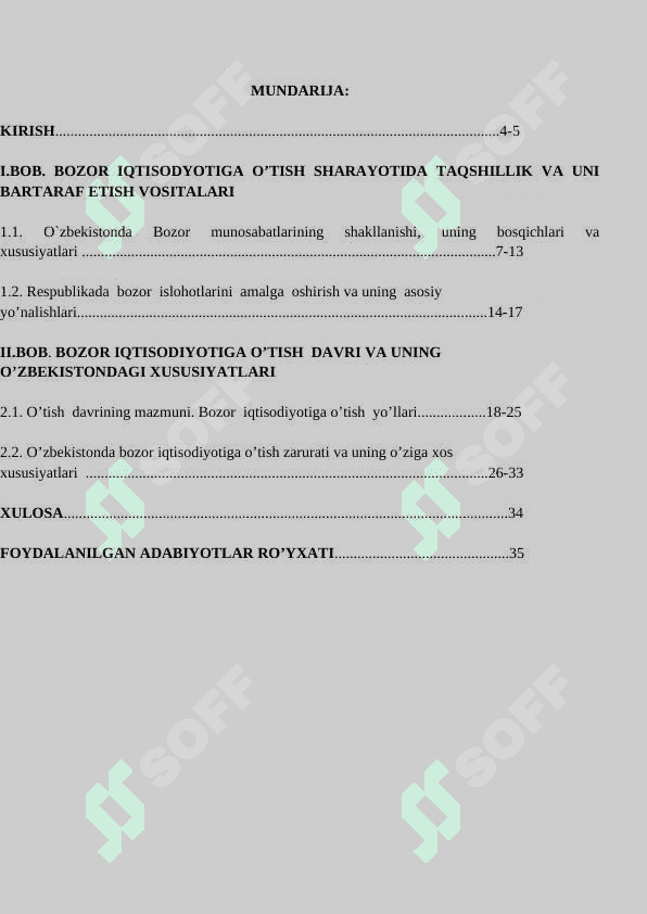 BOZOR IQTISODYOTIGA O’TISH SHARAYOTIDA TAQCHILLIK VA UNI BARTARAF ETISH VOSITALARI 3