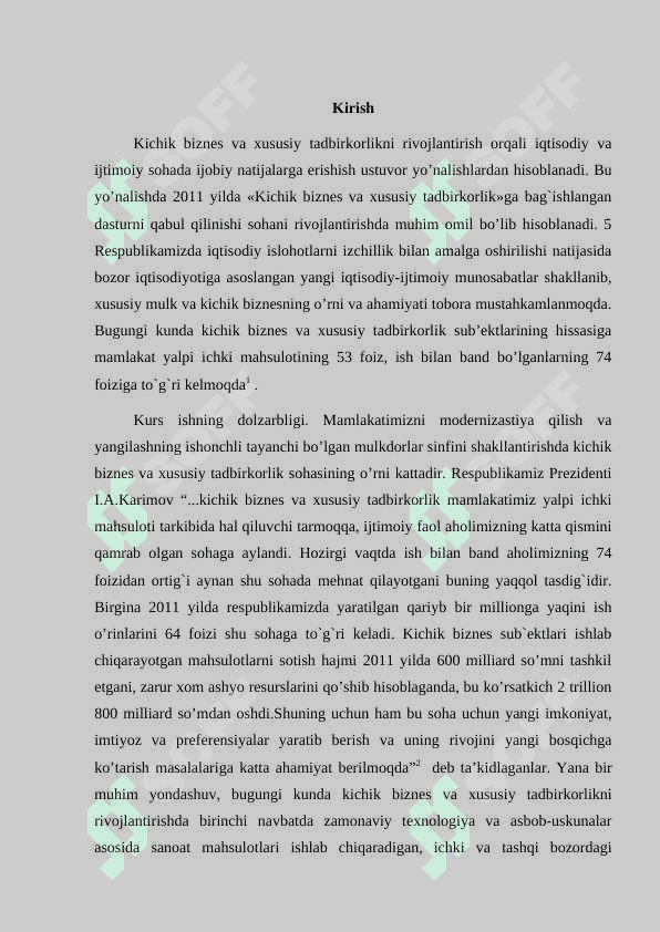 Kichik va o'rta biznesni rivojlantirish - iqtisodiy erkinlikni taminlash omili sifatida 4