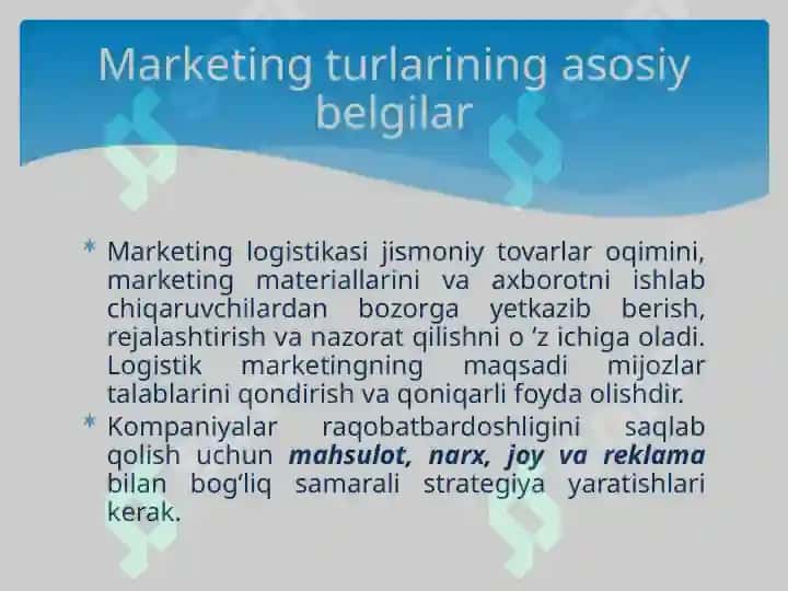 Marketing tizimi va sohasi 5