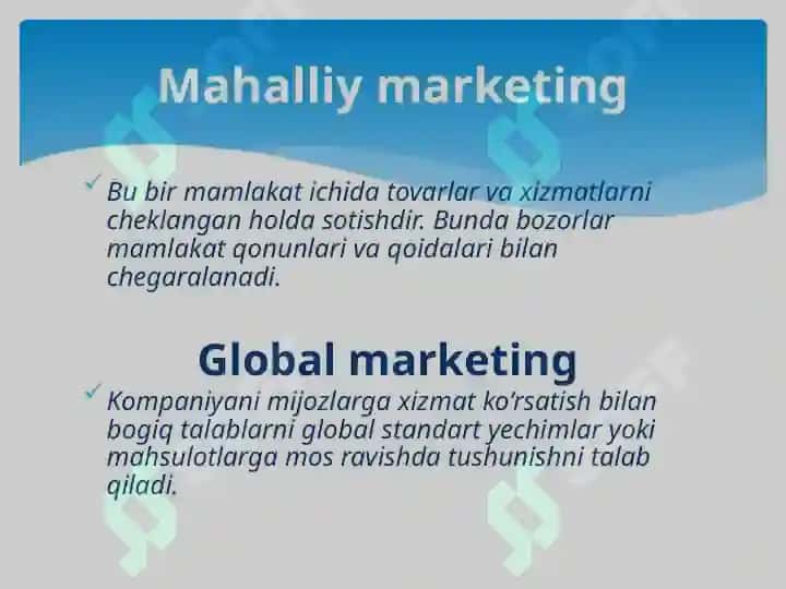 Marketing tizimi va sohasi 8