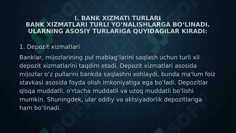 BANK XIZMATI TURLARI 4