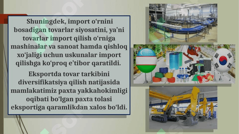 Mamlakat ishlab chiqarish salohiyatining oshirilishi va jahon iqtisodiy tizimiga integratsiyalashuvi 6