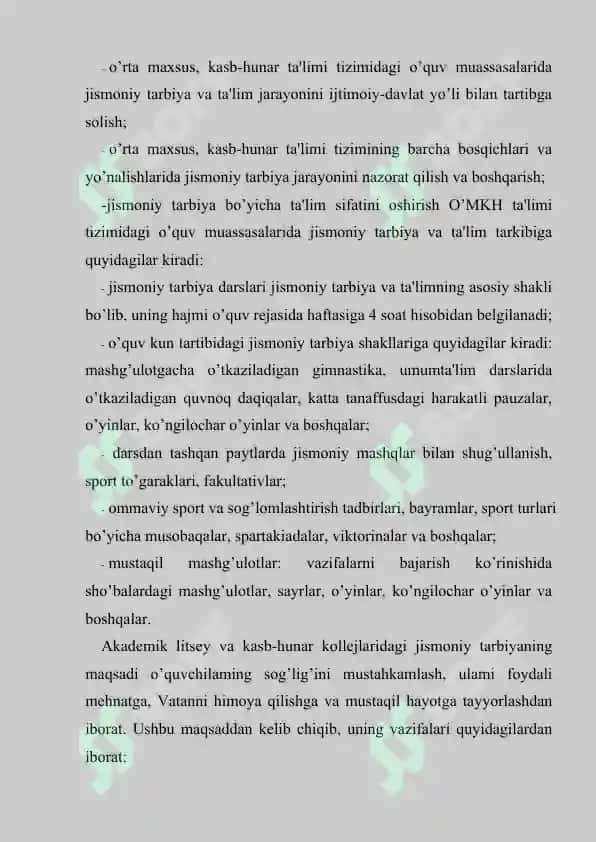 Akademik litsey va kasb-hunar kollejlarida jismoniy tarbiya. 3