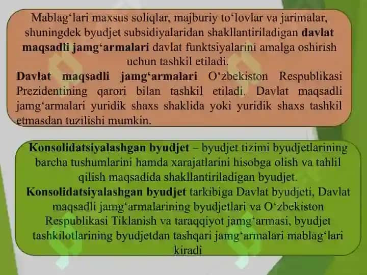 Iqtisodiy yo‘nalishdagi maqsadli jamg‘armalar 5