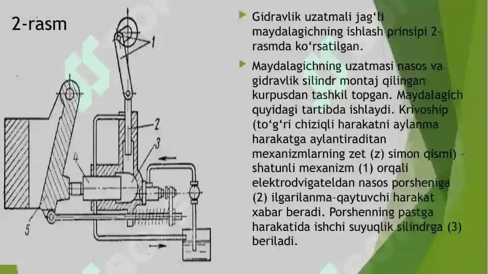 Zamonaviy gidravlik uzatmali jag'li maydalagichlar 8
