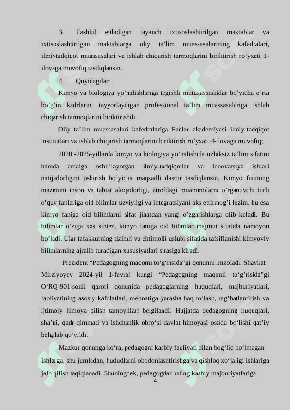 Kimyodan masalalar yechishda fanlararo bog‘lanish. 4