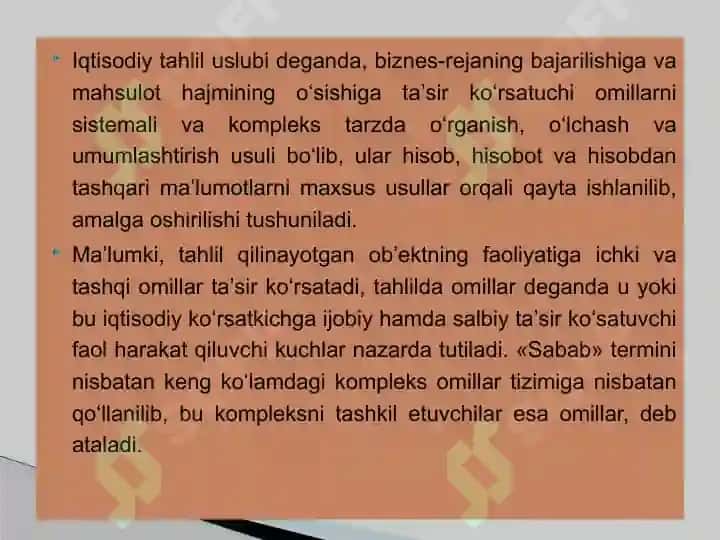 Iqtisodiy tahlilning metodi 4