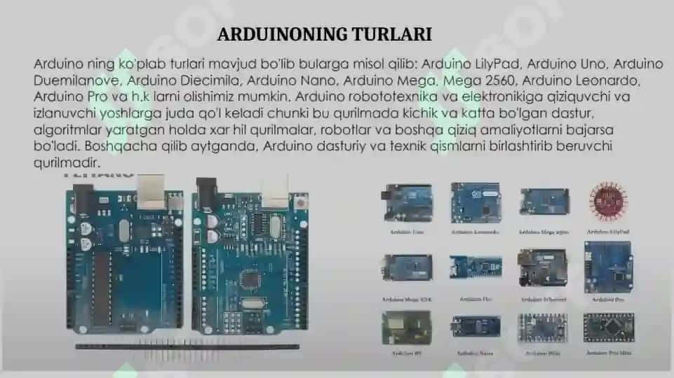 Arduino mikrokontrollerni tashkillashtirish 5