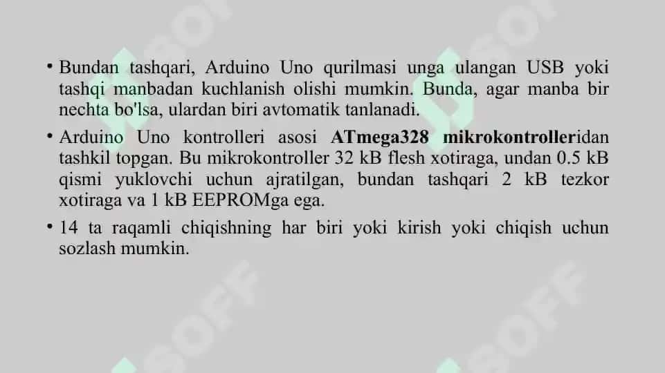 Arduino mikrokontrollerni tashkillashtirish 7