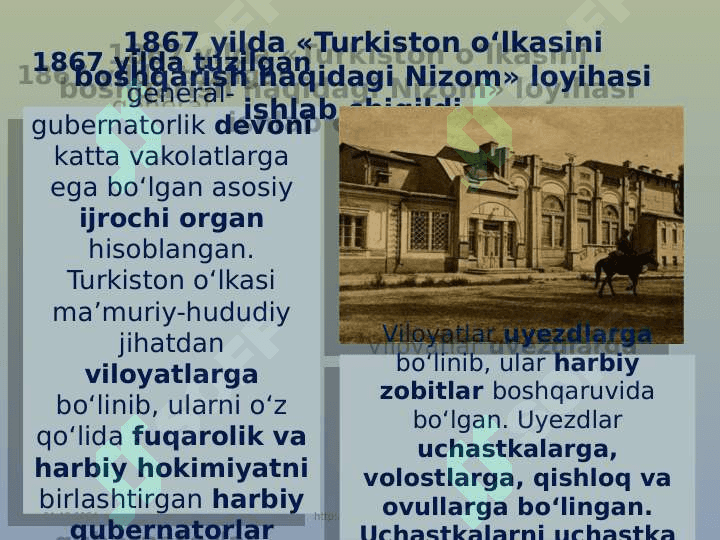 Rossiya imperiyasining Turkistondagi siyosiy-ma’muriy boshqaruv tizimi va milliy-ozodlik harakatlar. 7
