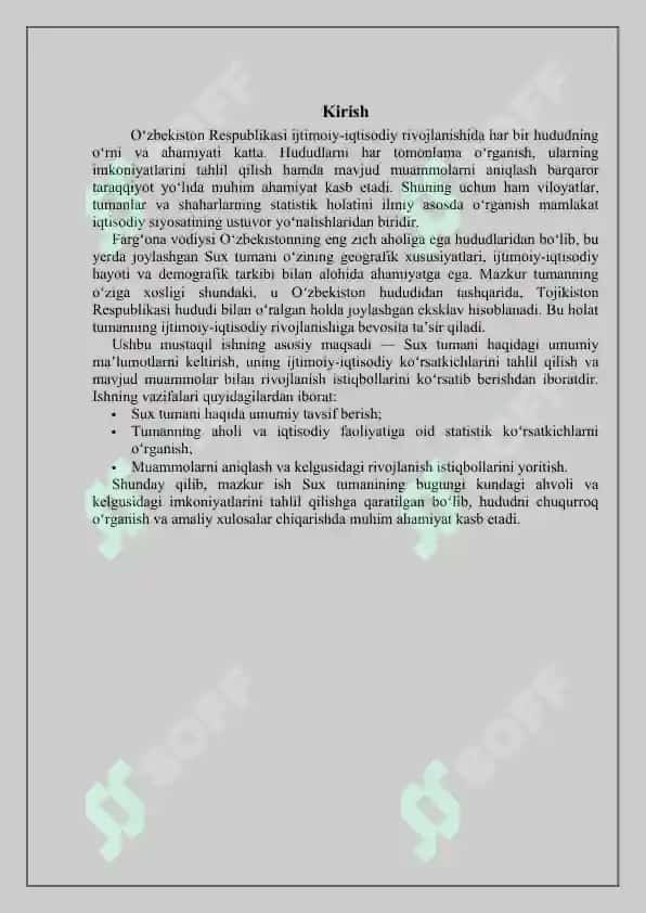 "Farg'ona viloyati So'x shahar statistikasi" 3