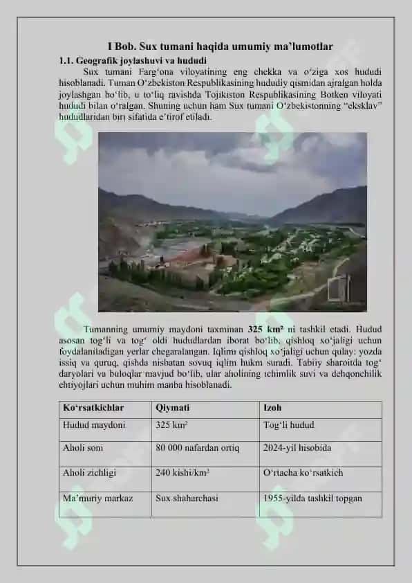 "Farg'ona viloyati So'x shahar statistikasi" 4