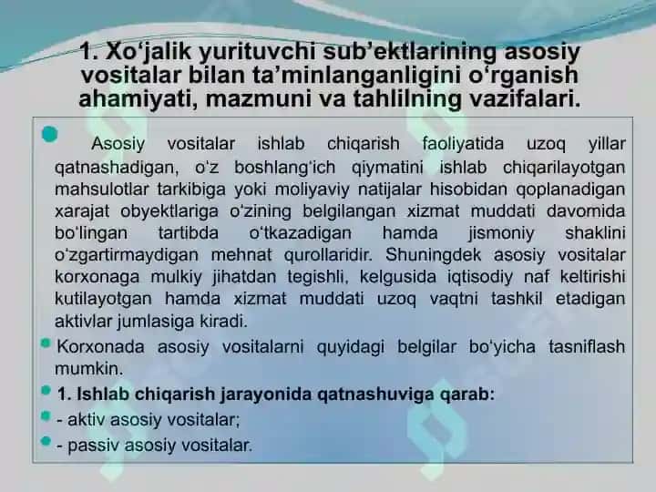 ASOSIY VOSITALAR HOLATI VA ULARDAN SAMARALI FOYDALANISH TAHLILI 3