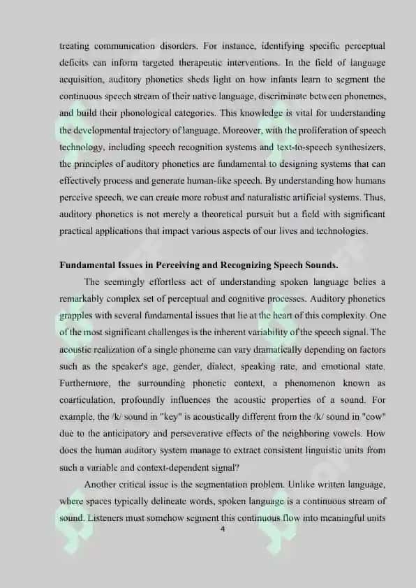 Perceiving and Recognizing Speech Sounds 4