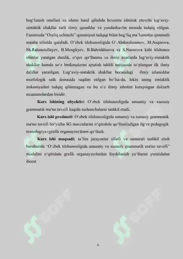 O‘zbek tilshunosligida umumiy va xususiy grammatik ma’no tavsifi 4