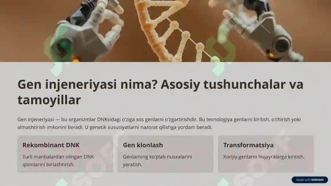 O’simlik irsiyatini gen injeneriya usuli bilan o’zgartirish 2