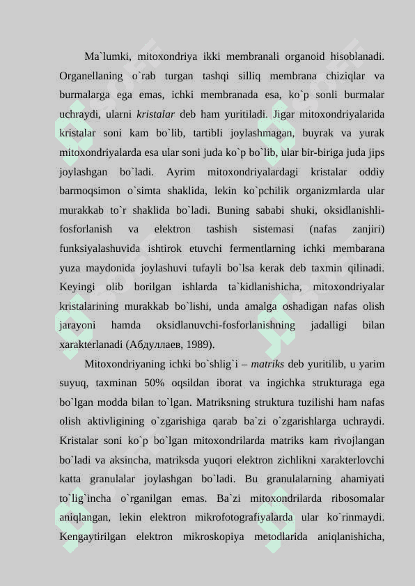 Mitoxondriyalar tuzilishi mitoxondrial DNK kasalliklari 3