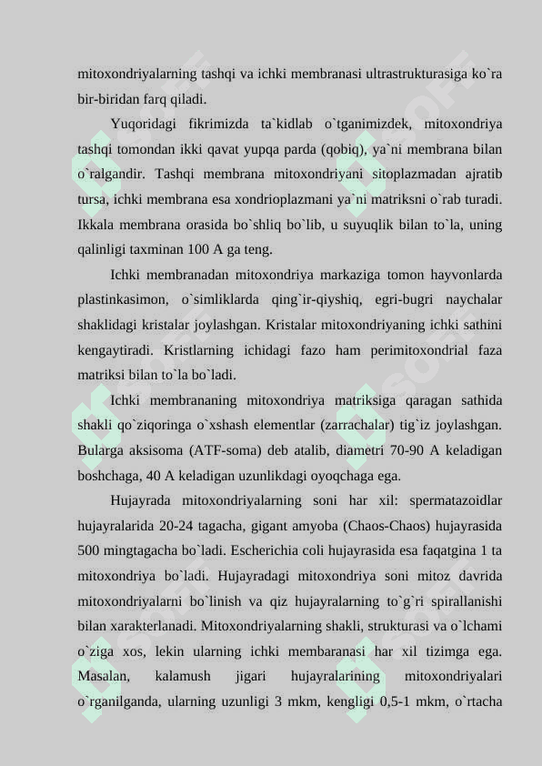 Mitoxondriyalar tuzilishi mitoxondrial DNK kasalliklari 4