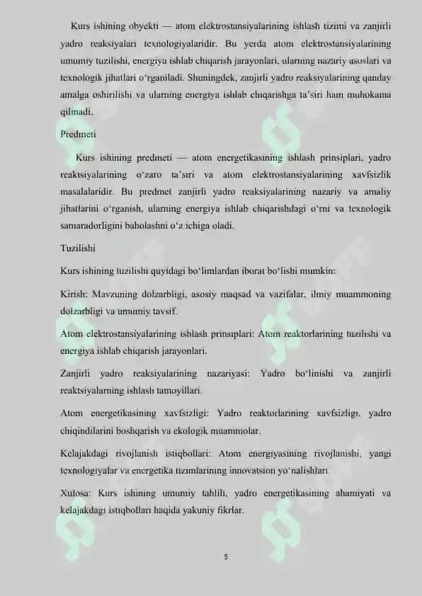 Atom elektrostansiyalar va zanjirli yadro reaksiyalari haqida 4