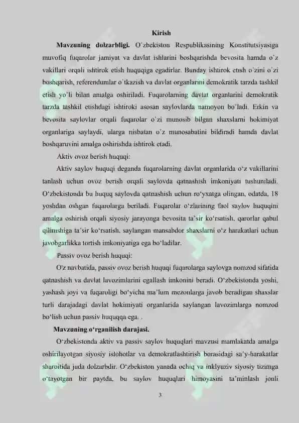 Saylov Huquqi 3