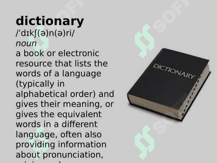 What is dictionary? 3