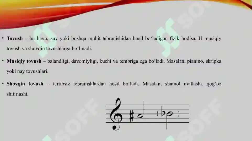 Tovush. Musiqiy tizim. 3