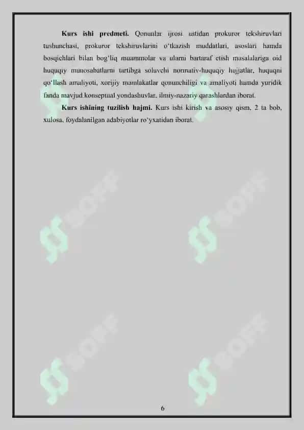 O‘zbekiston Respublikasi Bosh prokurori va unga bo‘ysunuvchi prokurorlar 6