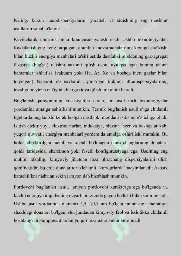 Nano kukunli metallurgiya asosida olingan nanomateriallar 3