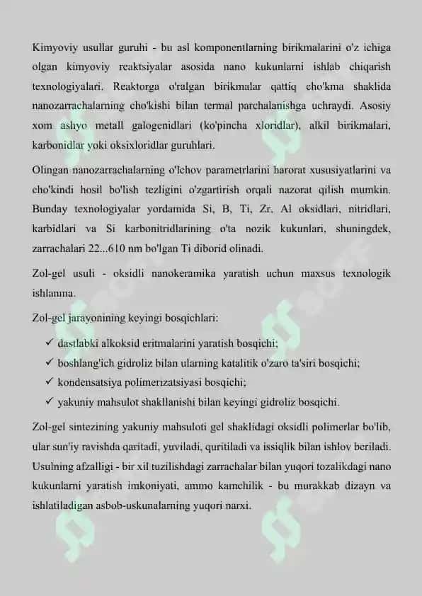 Nano kukunli metallurgiya asosida olingan nanomateriallar 6