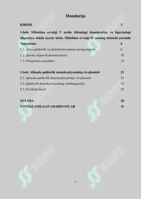 Attika Demokratiyasi va Spartadagi oligarxiya 2
