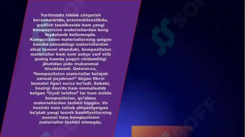 Kompozitsion va yangi materiallar turlari 2