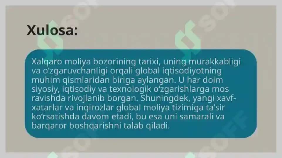 Xalqaro Moliya Bozorini Tartibga Solish 5