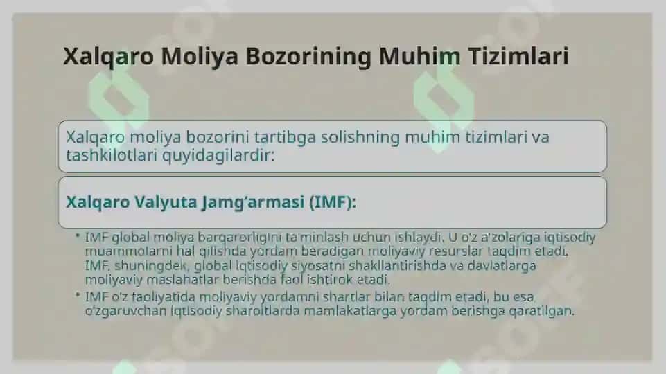 Xalqaro Moliya Bozorini Tartibga Solish 7