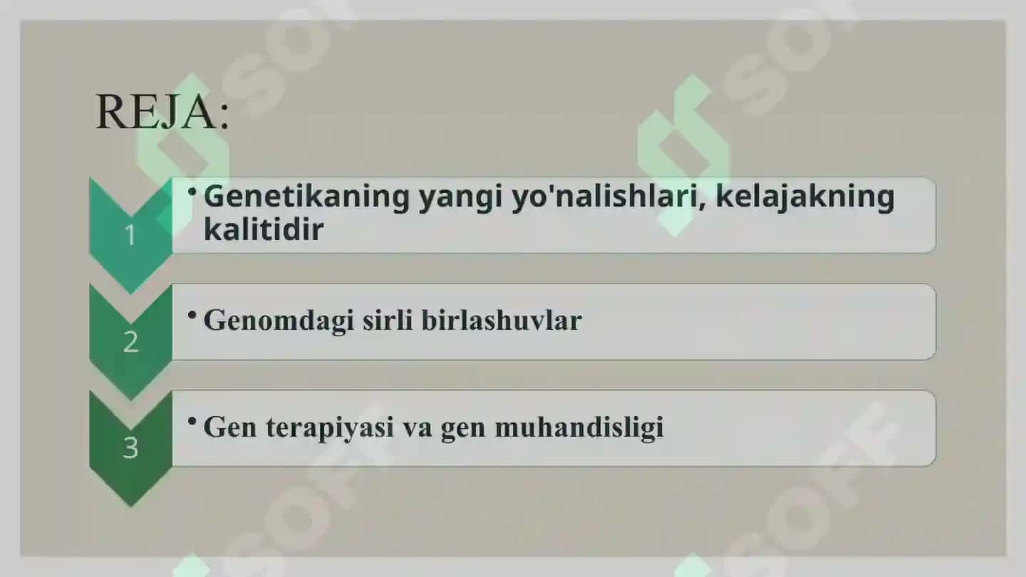 Genetikaning yangi yo'nalishlari 2