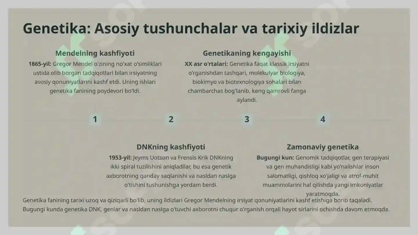 Genetikaning yangi yo'nalishlari 4