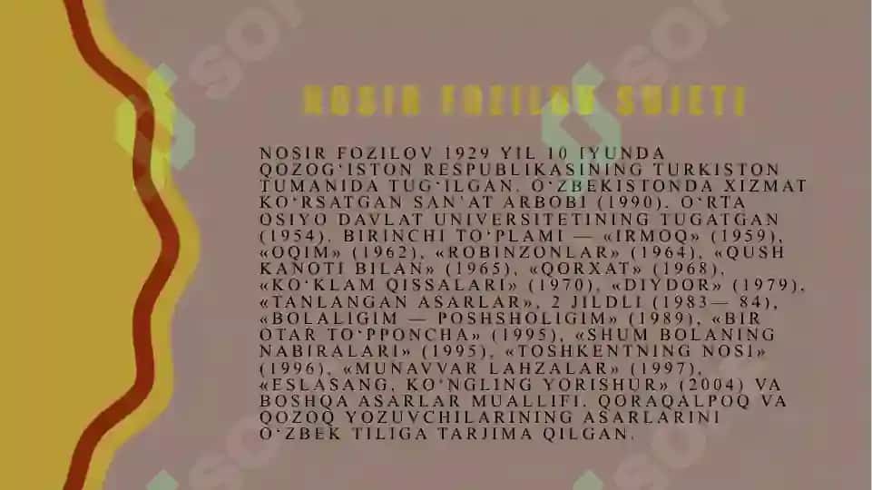 Nosir Fozilov sujeti 2