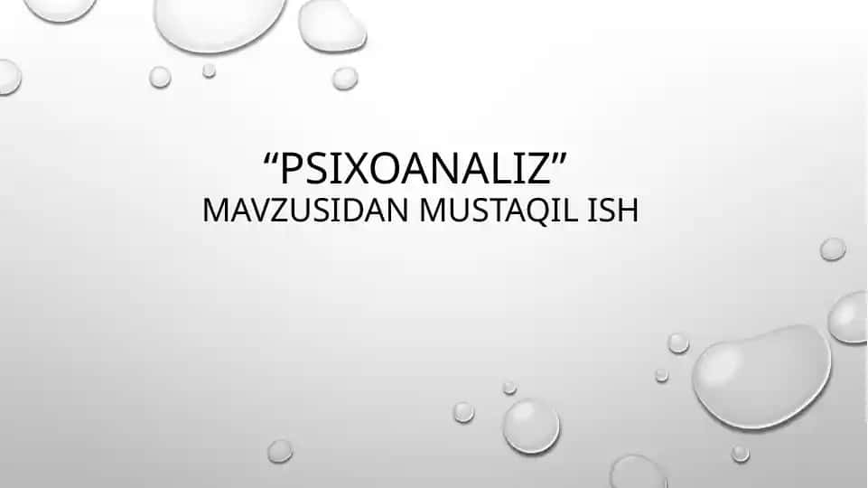 psixoanaliz