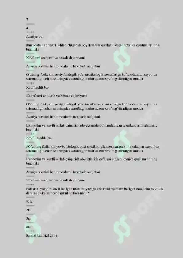 Sanoat xavfsizligi 2