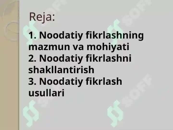 Noodatiy Fikrlash Asoslari 2